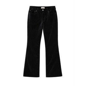 Pilcro Anthropologie Black Corduroy Flare Pants Size 30 Velvet Minimalist